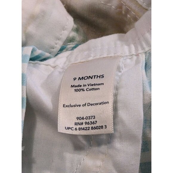 Vintage Osh Kosh Jumper Dress Patchwork Overall Bib Front Baby Girls Size 9m - Picture 5 of 5